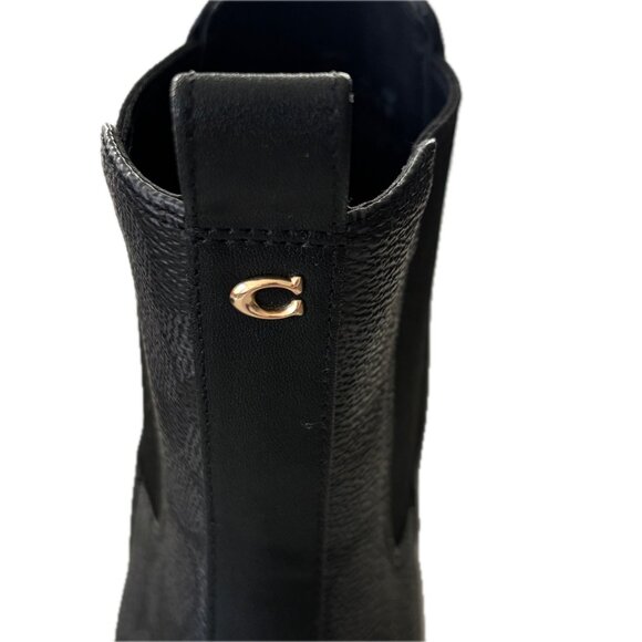 Coach Meredith Signature Black/Charcoal Womens 8.5 Booties (CW724) NEW - Picture 10 of 12
